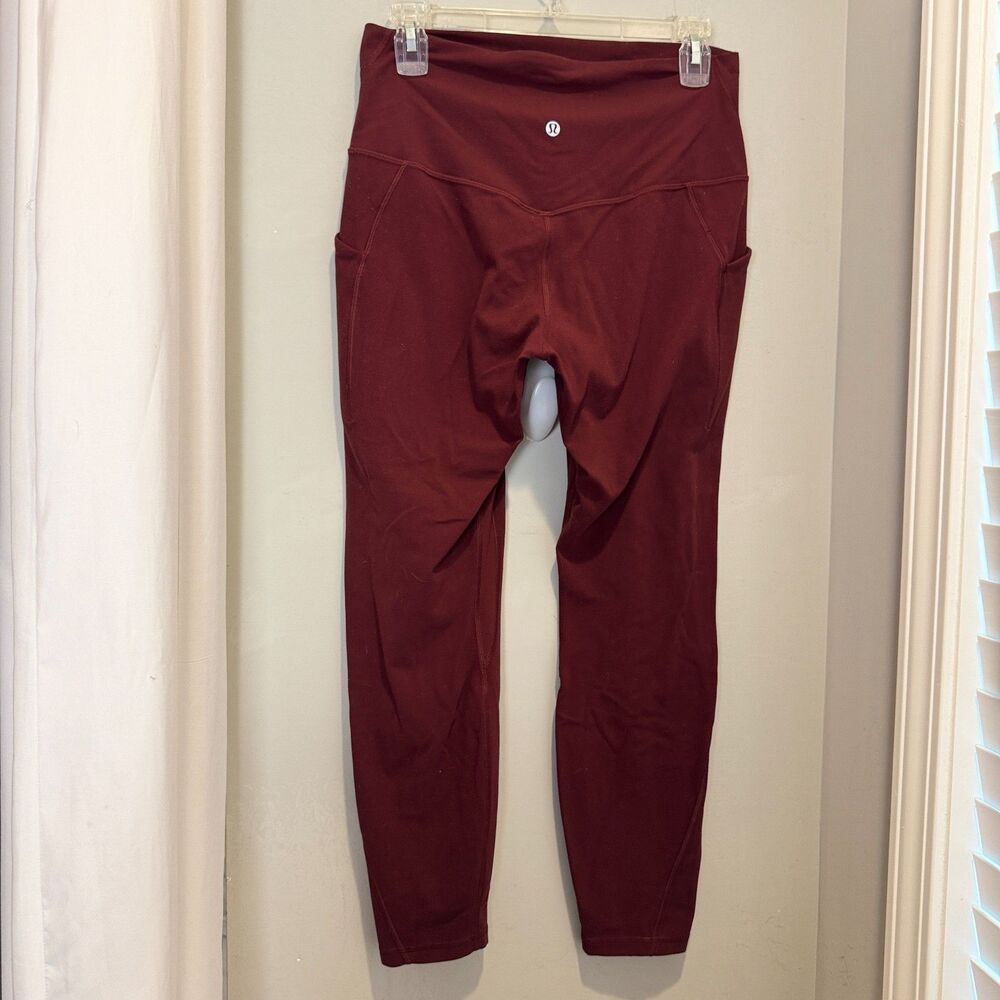 Lululemon Womens Maroon Leggings Medium by Measurements Activewear
